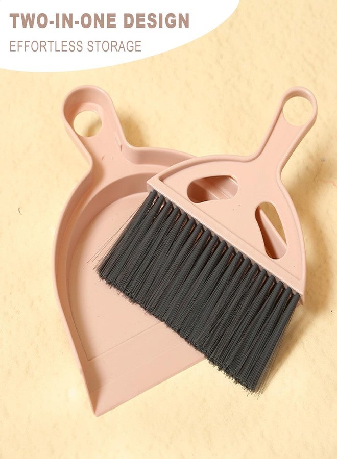 NBGYTECH Mini Broom and Dustpan Set Small Broom with Dustpan Combo Set Portable Cleaning Tools for Home Office RV Learning Camping (Pink) - Image 5